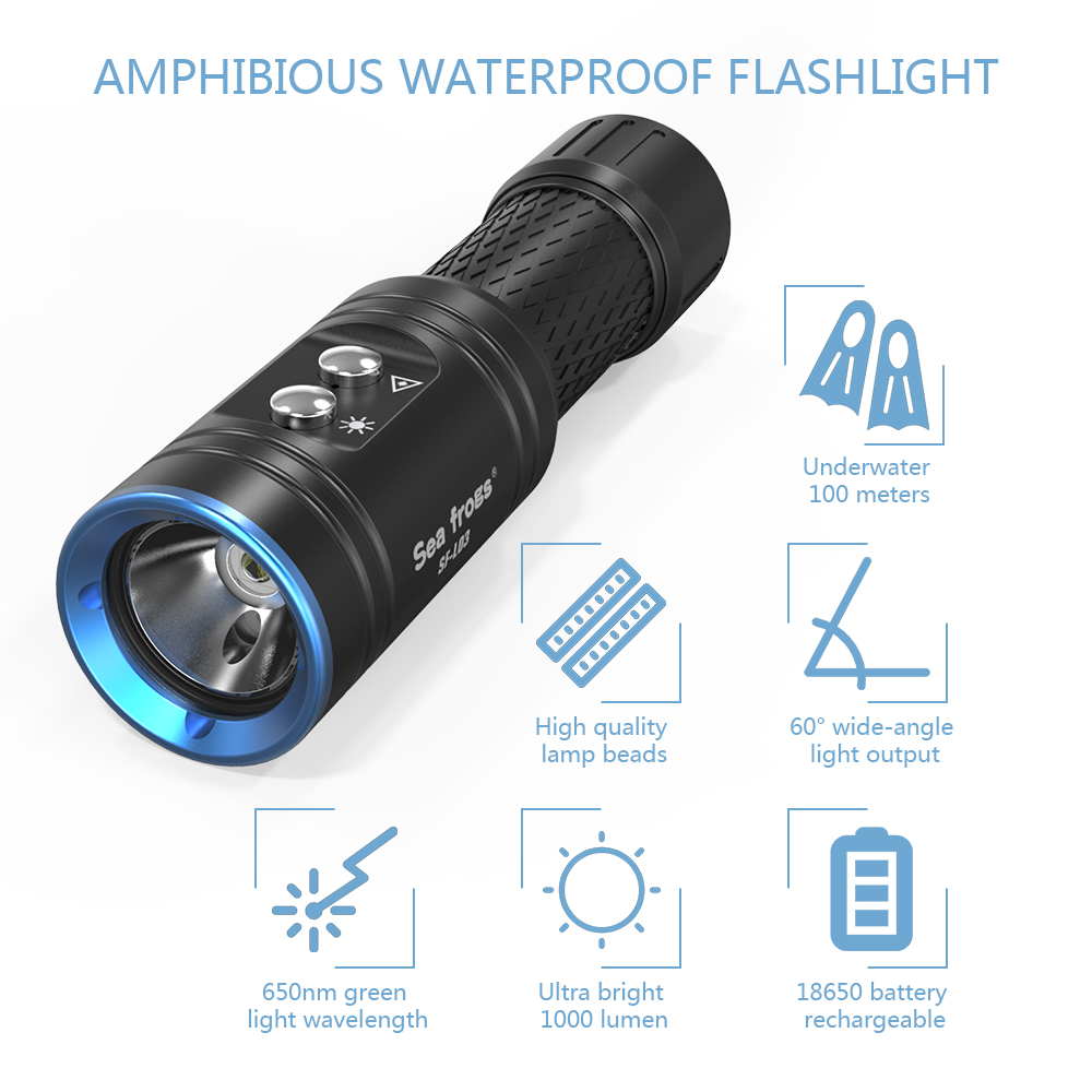 Strbea 1000 lümen LED el fener - Underwater Flashlight incelemesi ve fiyatı